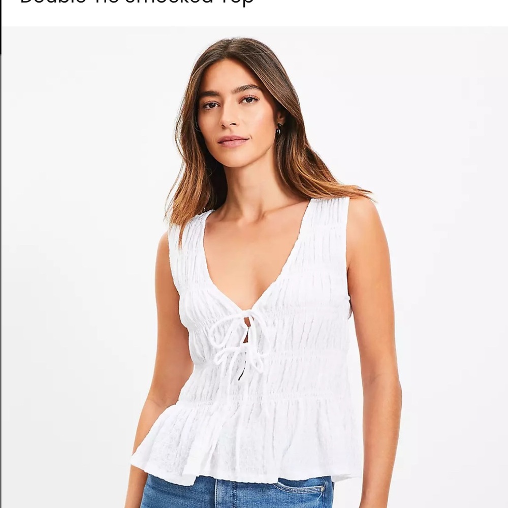 White Sleeveless Top
